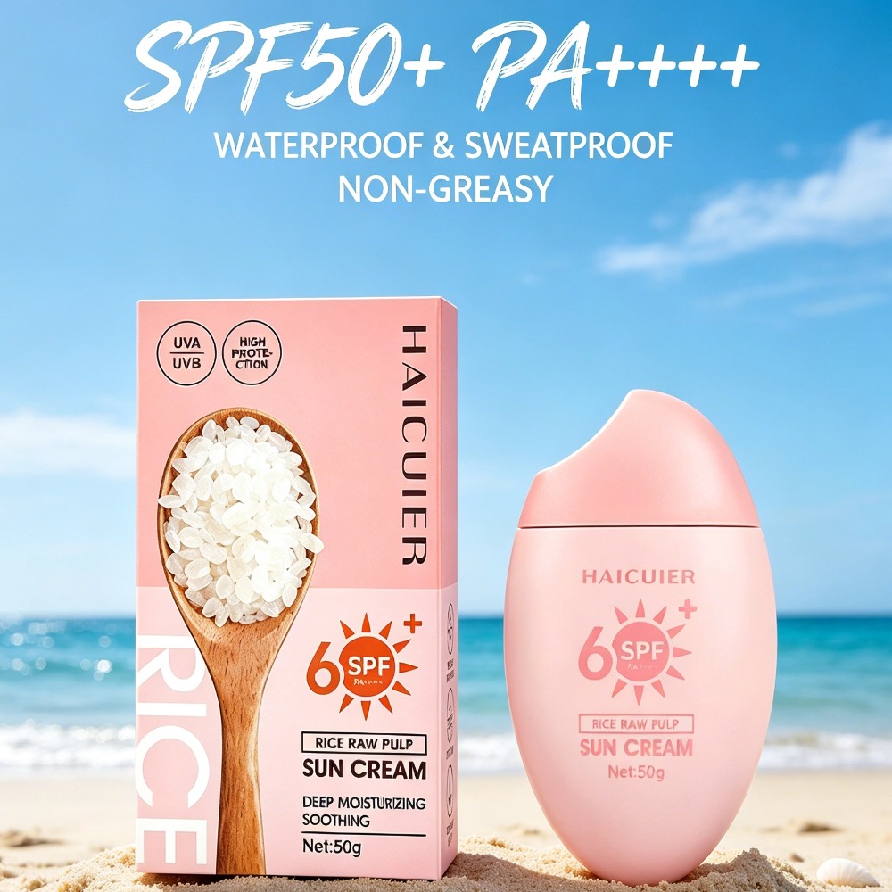Spf 50 Waterproof Sunscreen - SPF50+ 썬스크린 라이스 원료 펄프 보습