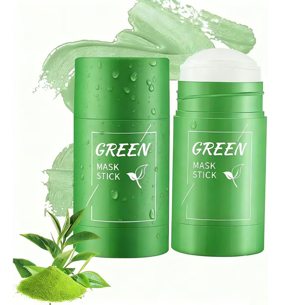 Green Tea Cleansing Clay Mask - 녹차 페이스 마스크 스틱, 클렌징 및