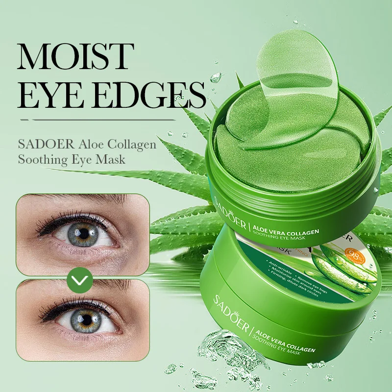 Collagen Under Eye Patches - SAODER 60Pcs 알로에 베라 콜라겐 아이