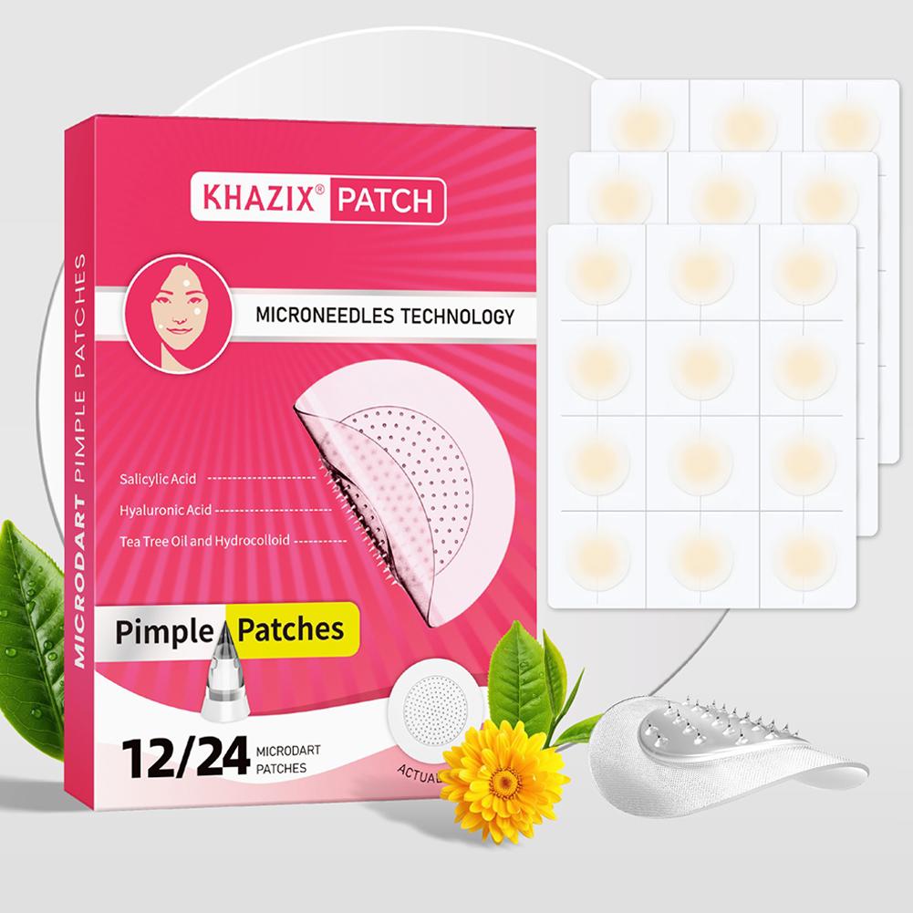 Hydrocolloid Pimple Patch - 12/24PCS 마이크로 니들 여드름 패치 하이드로콜로이드