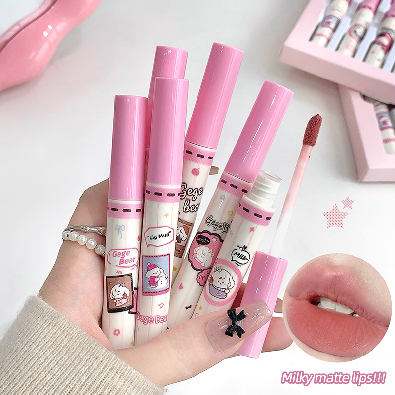 게게베어 6종 벨벳 립 머드 세트, 소프트 매트 무스  - Matte Velvet Lip Tint Long Lasting 리뷰 및 가격