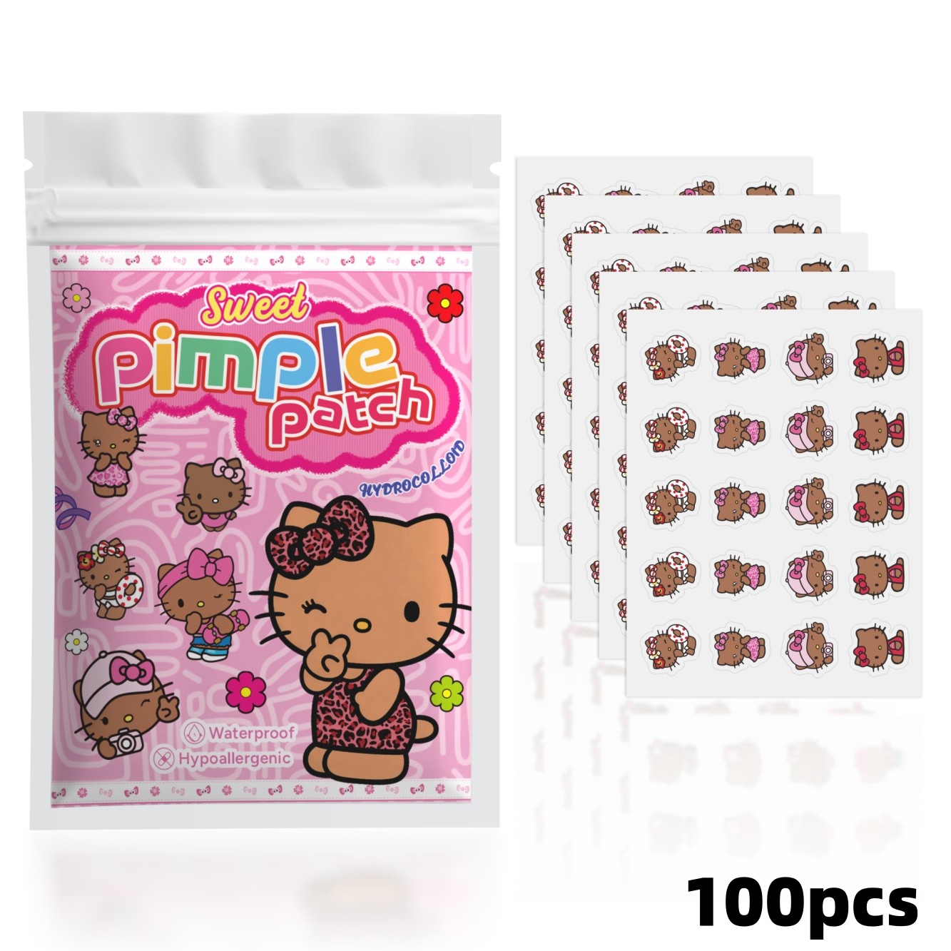 100개입 헬로키티 여드름 패치, 얼굴 여드름 패치,  - Hydrocolloid Pimple Patch 리뷰 및 가격