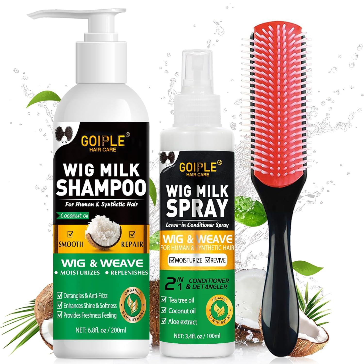 GOIPLE 3 in 1 가발 관리 키트 (샴푸, 컨디 - Hair Care 리뷰 및 가격