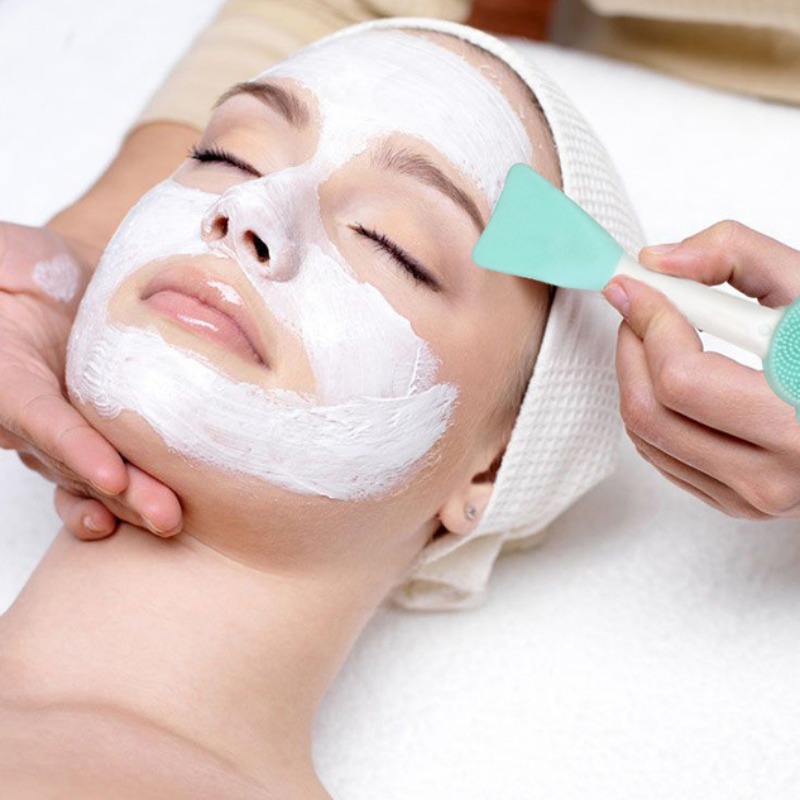 1PC 다목적 클렌징 브러쉬 페이셜 마스크 주걱 블랙  - Silicone Face Scrubber Electric 리뷰 및 가격