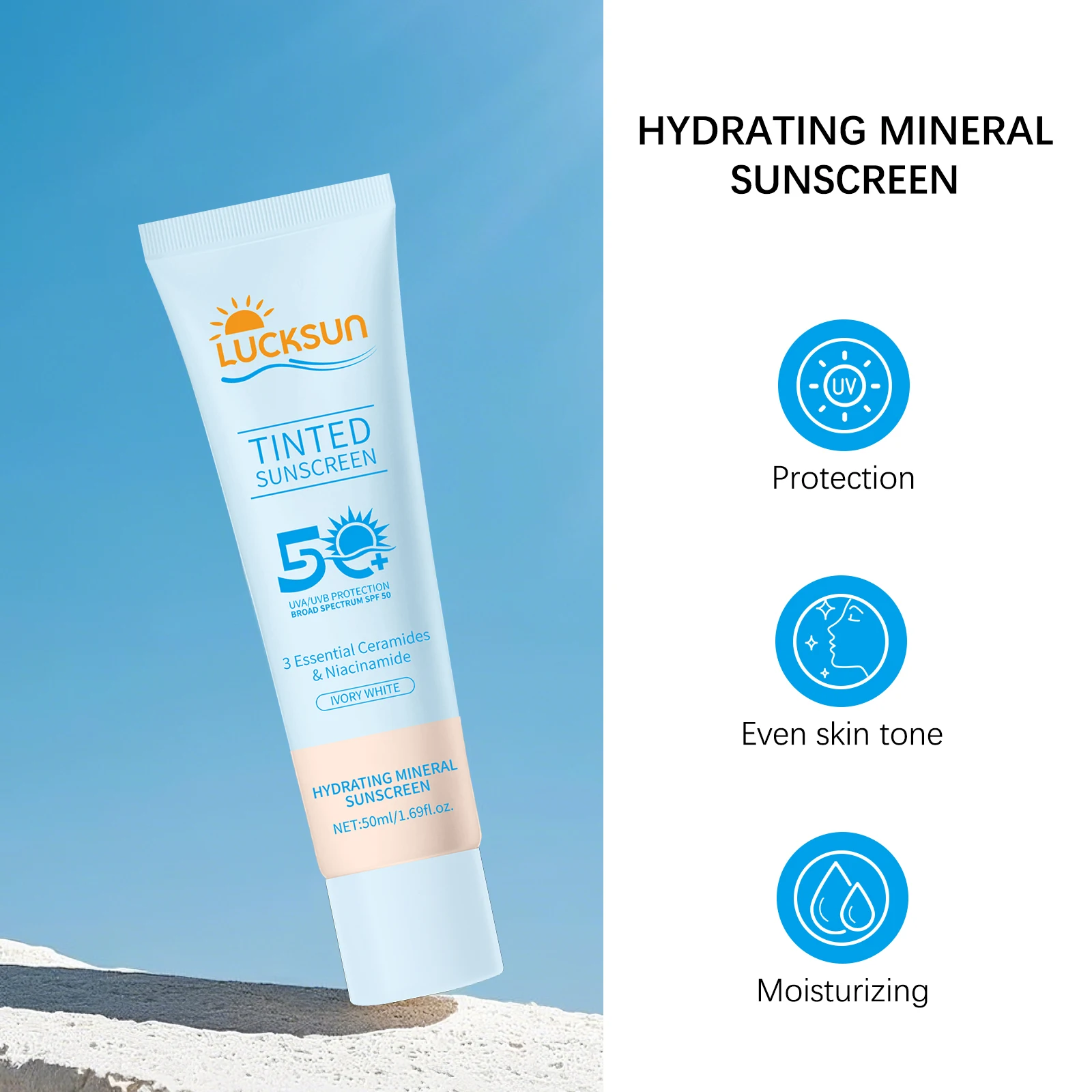 SPF50+ 선크림. 오래 지속되는 자외선 차단 기능을 - Spf 50 Waterproof Sunscreen 리뷰 및 가격