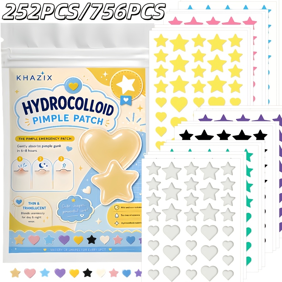 7가지 색상, 252개/756개. 스타 아크네 패치 페 - Hydrocolloid Pimple Patch 리뷰 및 가격