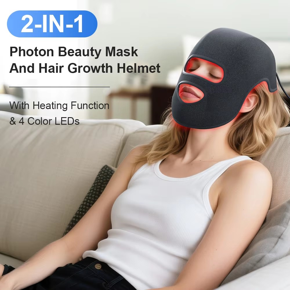 4색 LED 모자&페이스 마스크 레드 라이트 테라피 L - Led Light Therapy Face Mask 리뷰 및 가격