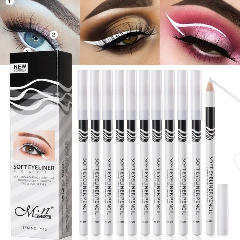 12pcs 화이트 아이 라이너 메이크업 부드럽고 착용하 - Waterproof Liquid Eyeliner Pen 리뷰 및 가격