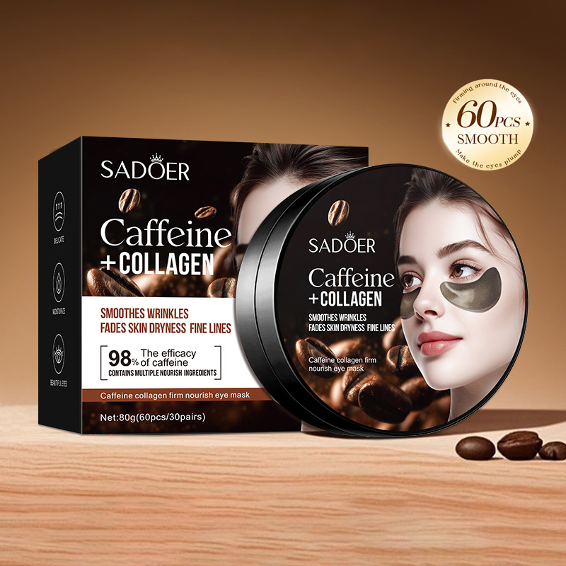 60pcs SADOER 카페인 크리스탈 콜라겐 아이 마 - Collagen Under Eye Patches 리뷰 및 가격