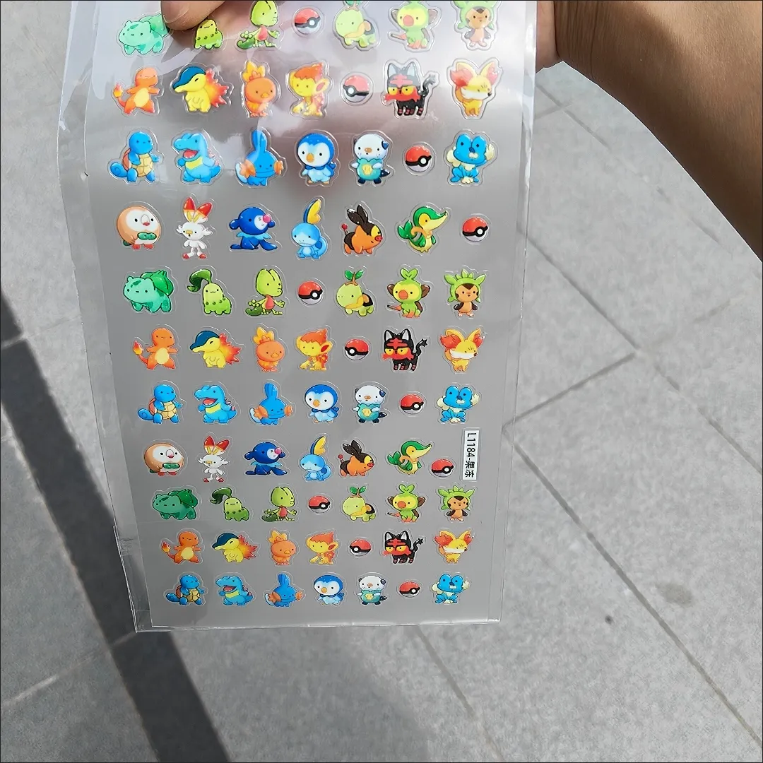 포켓몬 네일 스티커 샤르맨더 벌바사우르 애니메이션 주변 - Nail Art 리뷰 및 가격