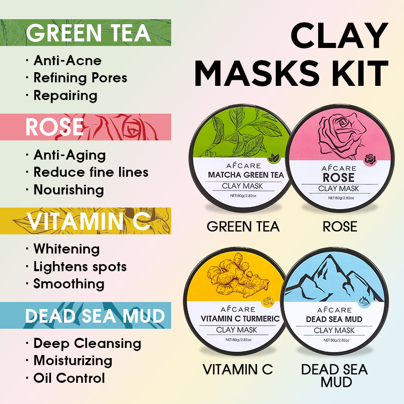 4종 페이스 마스크 세트 (강황 클레이, 비타민 C,  - Green Tea Cleansing Clay Mask 리뷰 및 가격